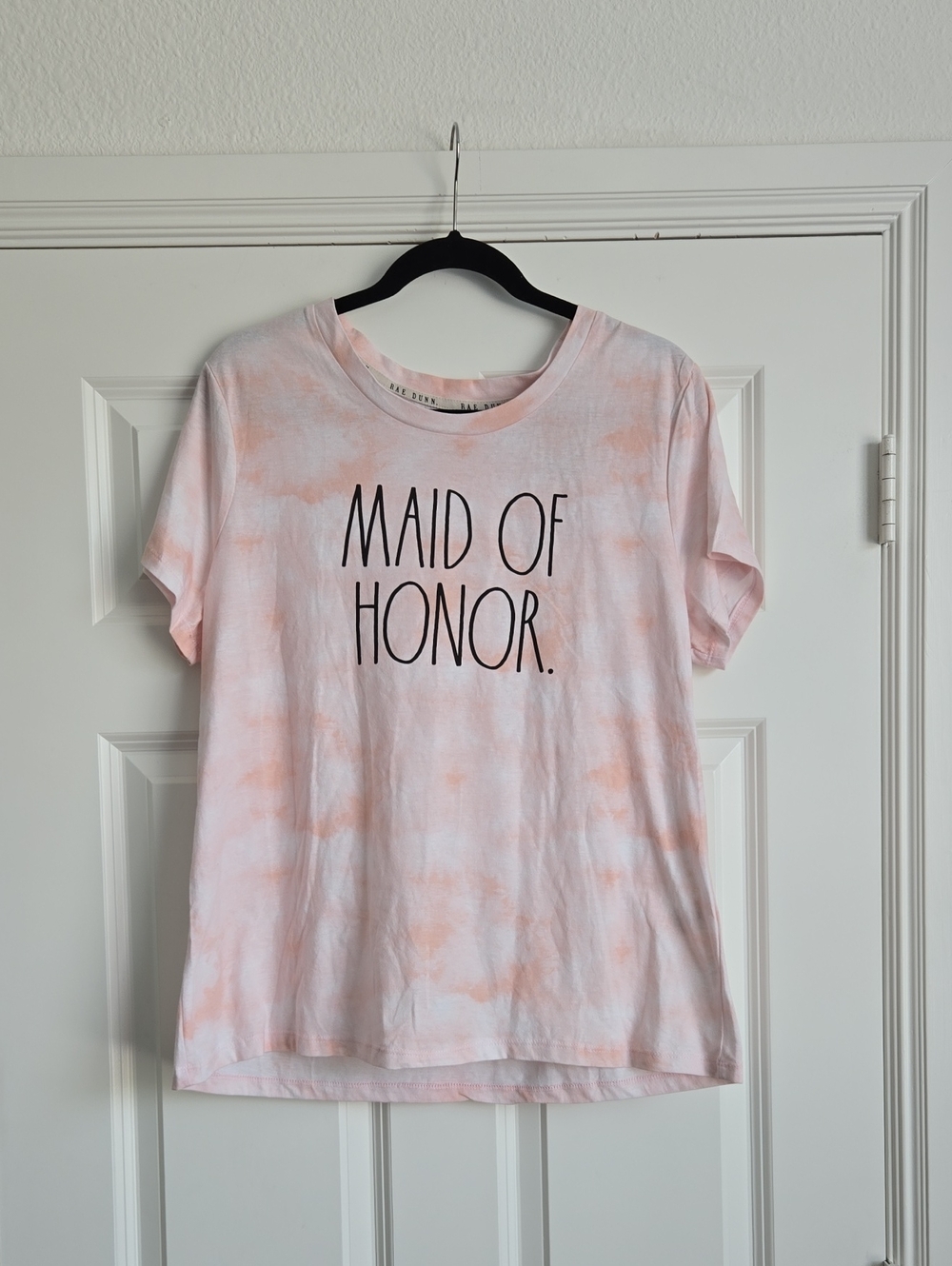 Rae Dunn Pink and White Tee